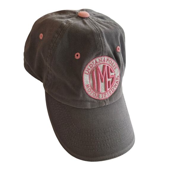 2/$15 Indianapolis Motor Speedway Gray Pink Hat Baseball Cap Racing Nascar - Picture 2 of 8
